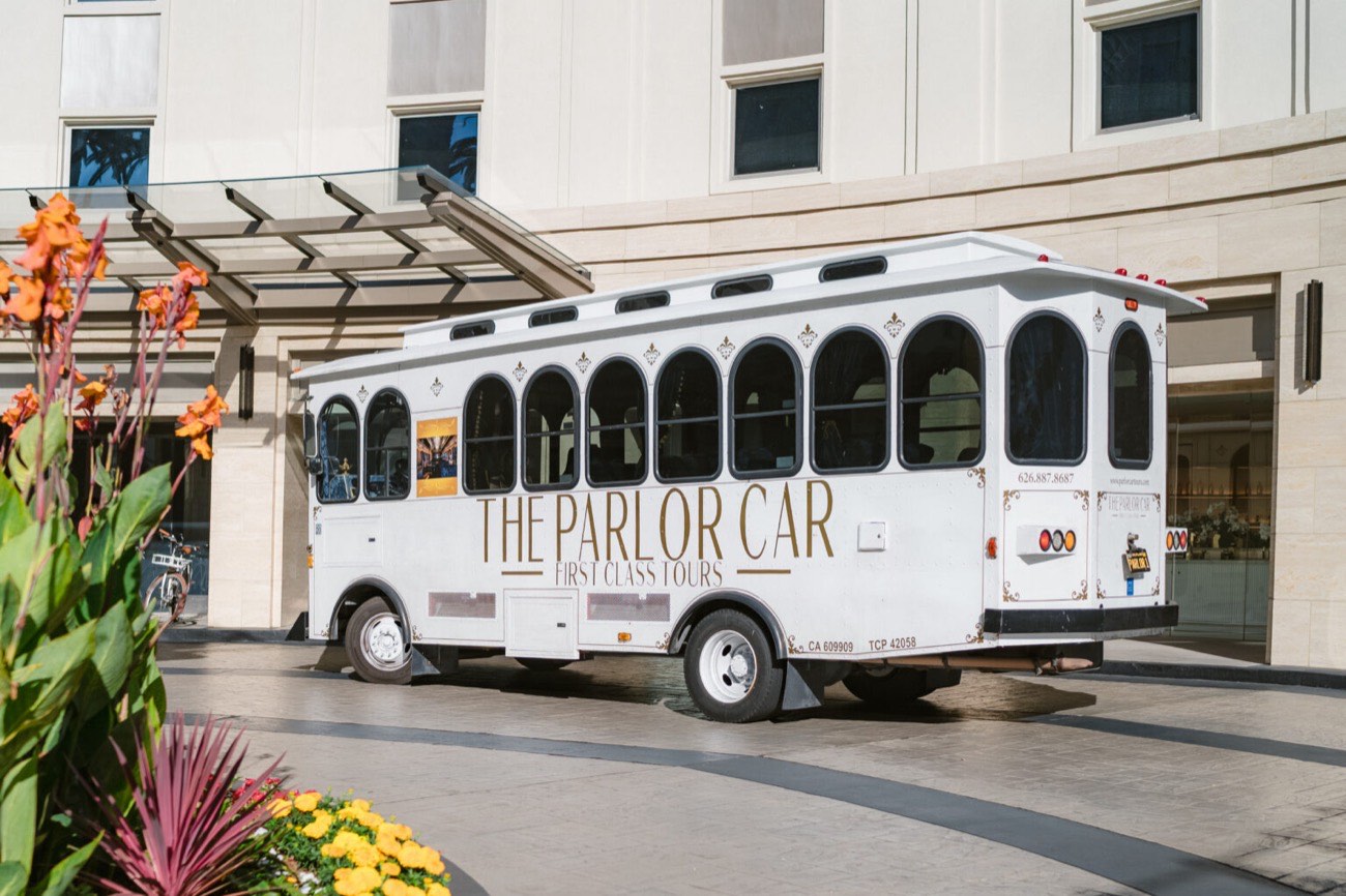Arriving at a luxury hotel